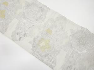 アンティーク　亀甲に桐・花模様織り出し袋帯（材料）